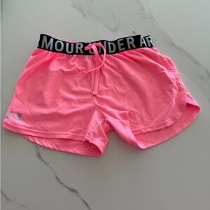 Under Armour Bright Pink Athletic Shorts size large